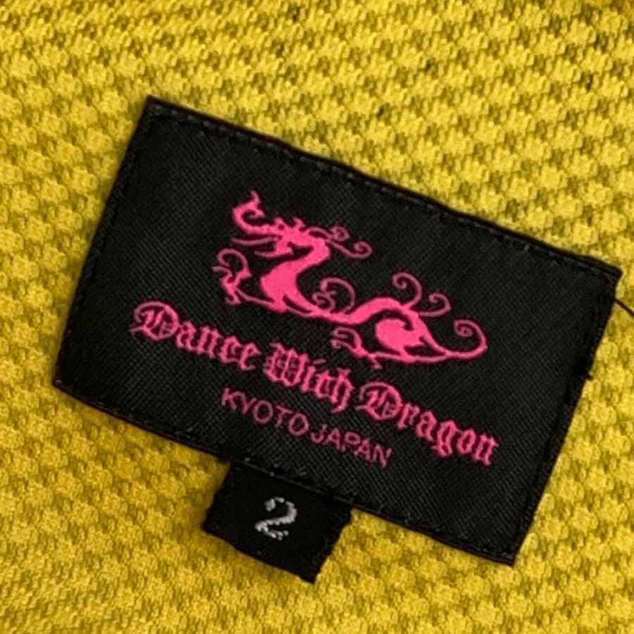 サイズ：2 DANCE WITH DRAGON ダンスウィズドラゴン  2WAY 裏メッシュ ジップパーカー スパンコール イエロー系 [240101477011] ゴルフウェア レディース ストスト Dance With Dragon（ダンスウィズドラゴン） 2WAY 裏メッシュ ジップ