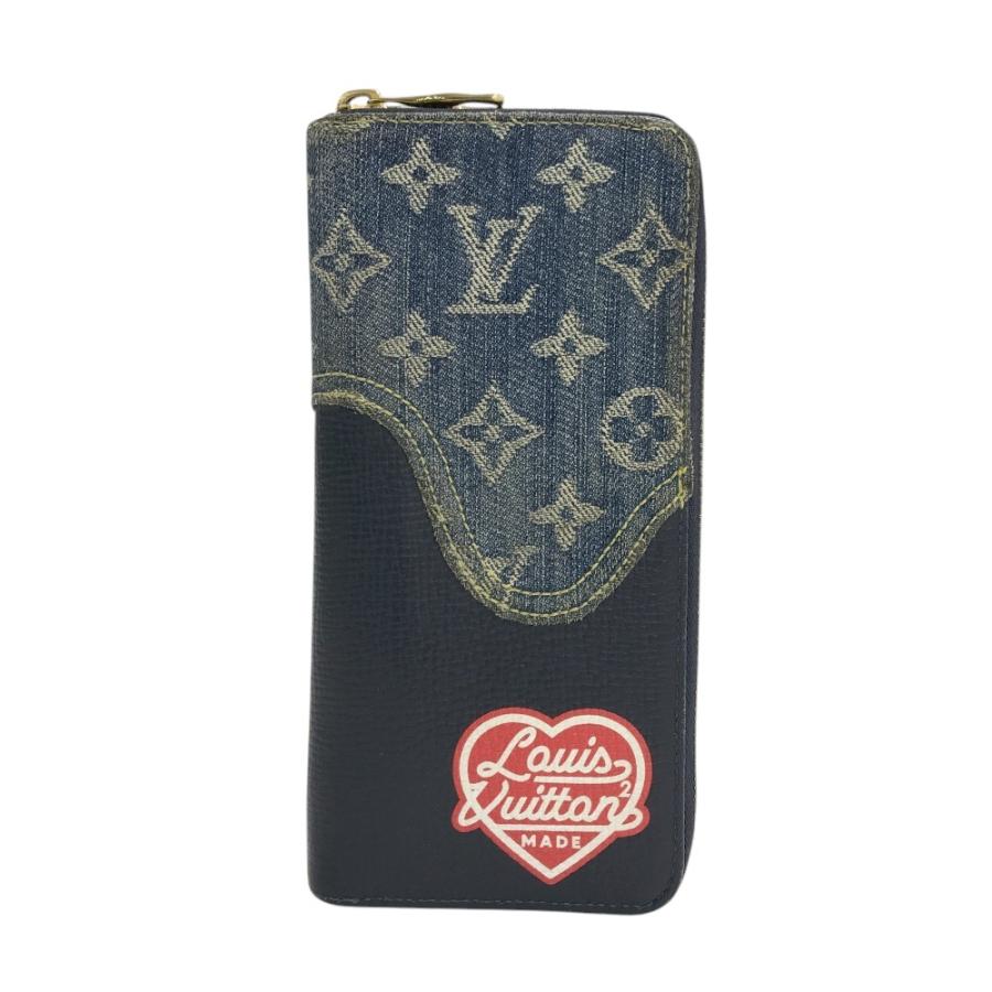 ルイヴィトン NIGO ジッピーウォレット・ヴェルティカル デニム 長財布
