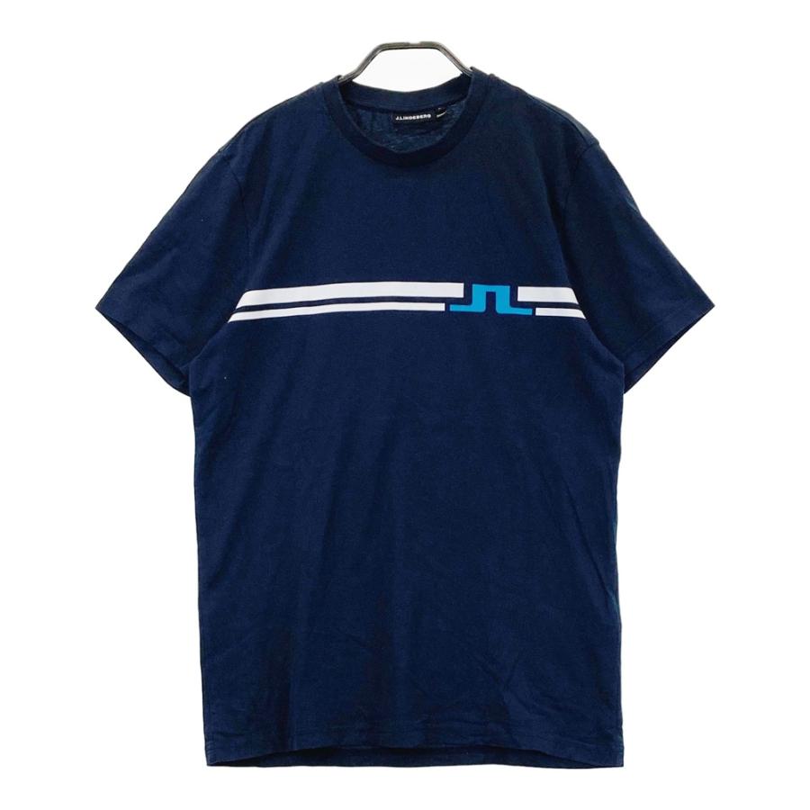 新品タグ付】ジェイリンドバーグ 半袖シャツ ネイビー×白 ゴルフシャツ