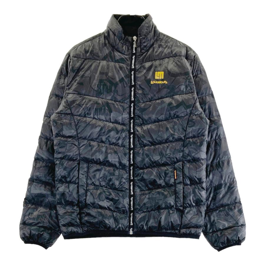 LOUD MOUTH ラウドマウス ダウンジャケット 総柄 ブラック系 M ゴルフ