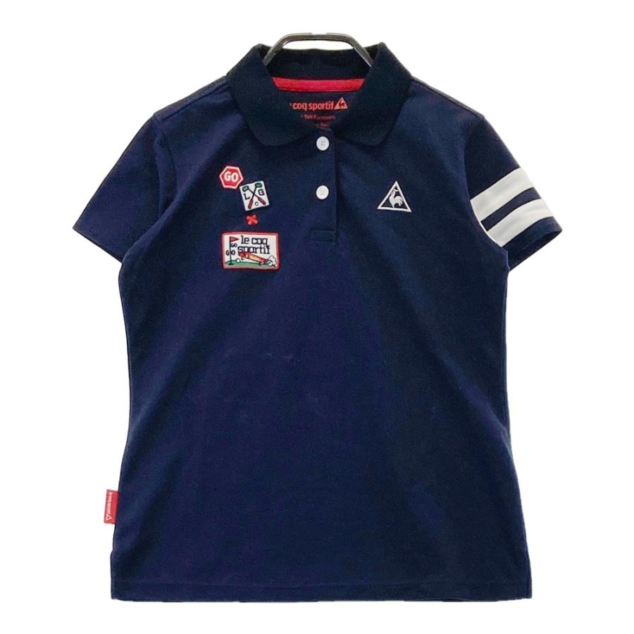 LE COQ GOLF ルコックゴルフ 半袖ポロシャツ ネイビー系 M