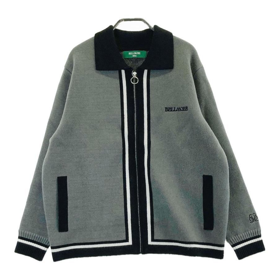 BELLMORE ベルモア ニットジップジャケット グレー系 M ゴルフウェア