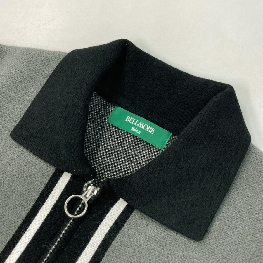 BELLMORE ベルモア ニットジップジャケット グレー系 M ゴルフ