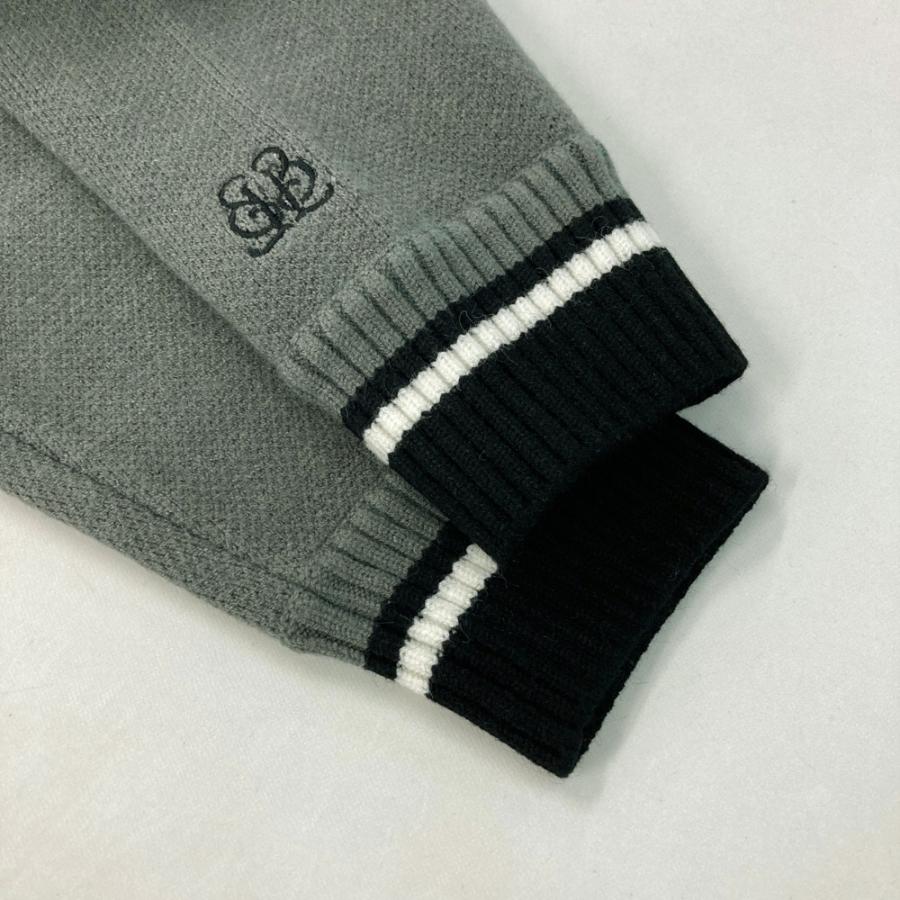 BELLMORE ベルモア ニットジップジャケット グレー系 M ゴルフ