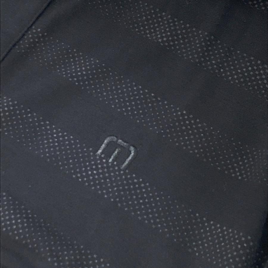 サイズ：XL TRAVIS MATHEW トラビスマシュー  半袖ポロシャツ ボーダー柄 ブラック系 [240101479250] ゴルフウェア メンズ ストスト TRAVIS MATHEW トラビスマシュー 半袖ポロシャツ ボーダー柄