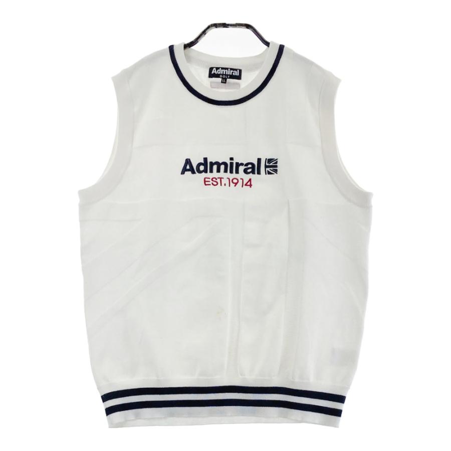 ADMIRAL GOLF/アドミラル ゴルフ ホワイトベスト【LL】新品！ ADMIRAL アドミラル 2024年モデル ニットベスト ホワイト系 LL