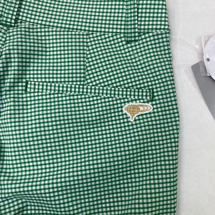 【新品】BEAMS GOLF ビームスゴルフ 2024年モデル クロップドパンツ チェック柄 グリーン系 S ゴルフウェア レディースの画像