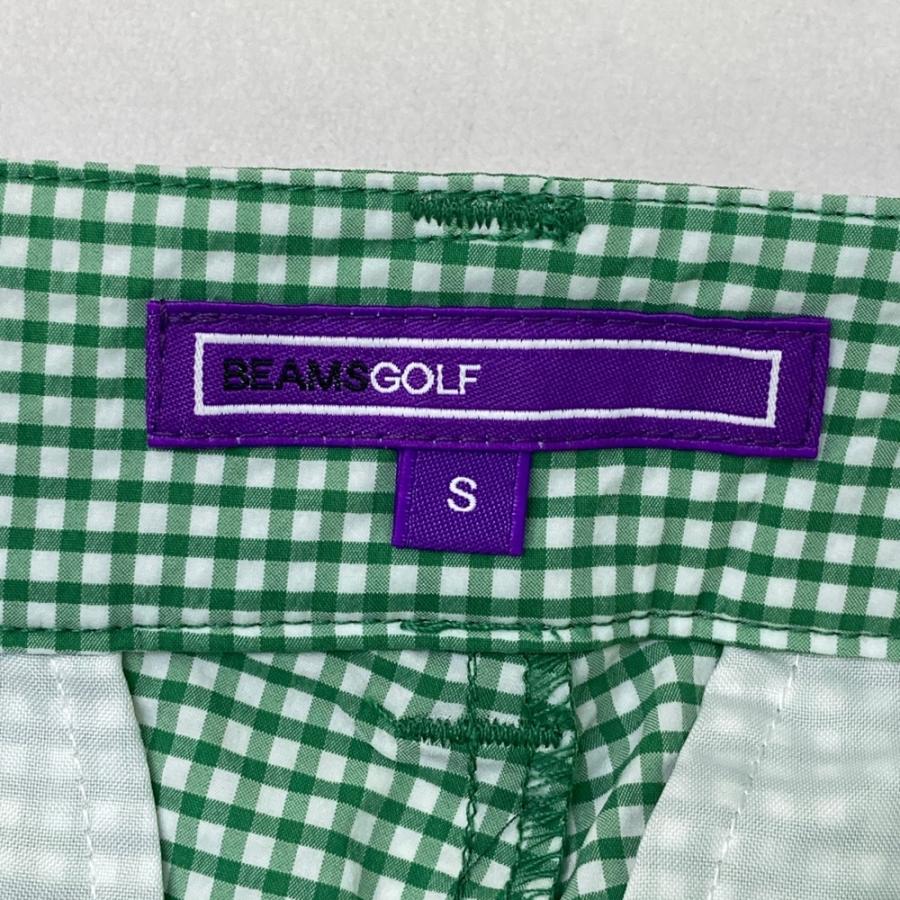 【新品】BEAMS GOLF ビームスゴルフ 2024年モデル クロップドパンツ チェック柄 グリーン系 S ゴルフウェア レディースの画像
