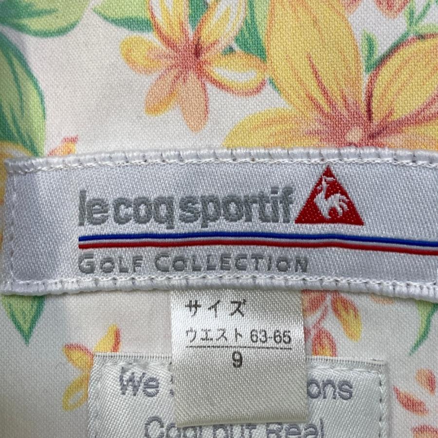 LE COQ GOLF ルコックゴルフ ショートパンツ 花柄 ホワイト系 9 ゴルフ 
