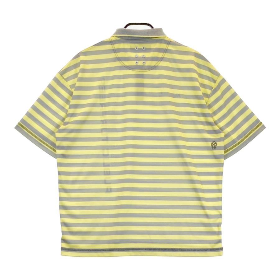 Russeluno 半袖　ポロシャツ　ボーダー　サイズ5 メンズ　ゴルフ RUSSELUNO ラッセルノ 半袖ポロシャツ ボーダー柄 グレー系 5