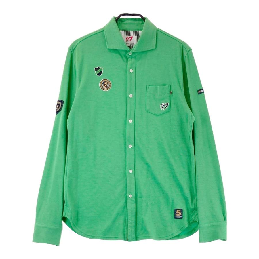 MASTER BUNNY EDITION グリーンポロシャツ L MASTER BUNNY EDITION マスターバニーエディション 長袖ポロシャツ