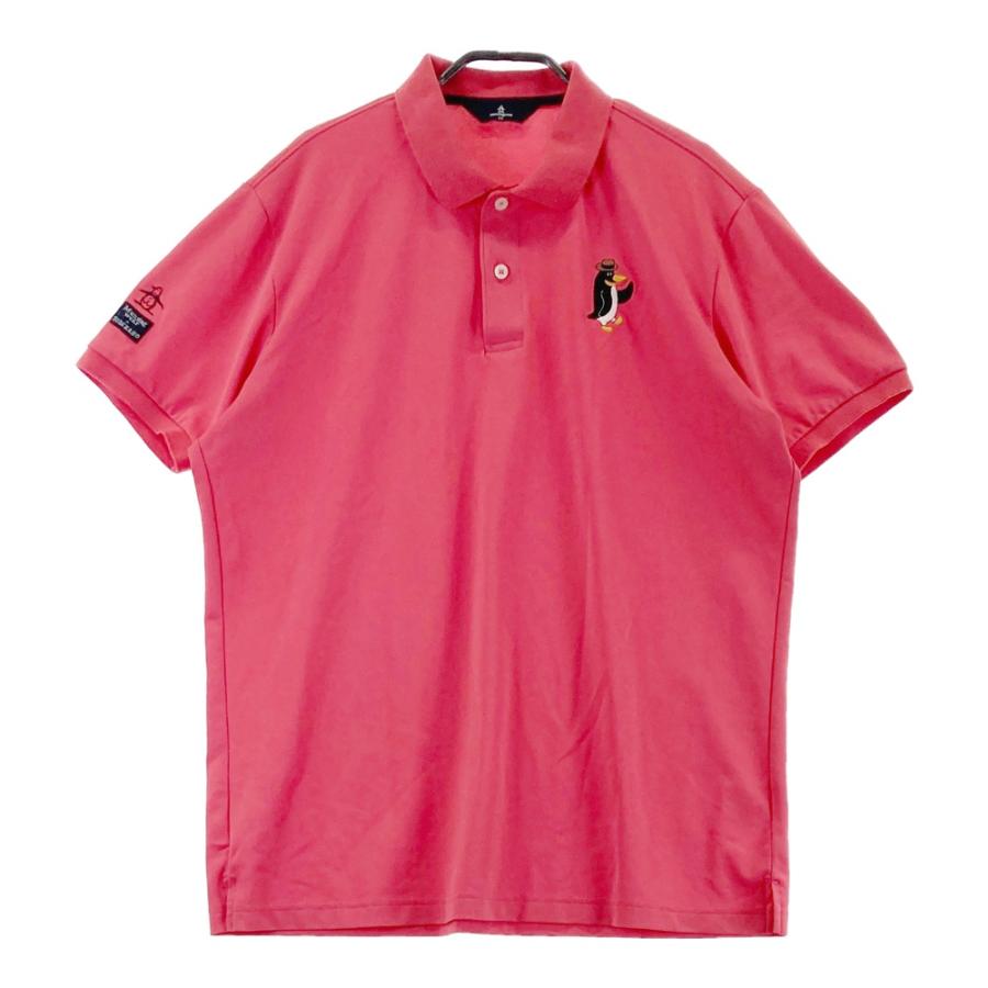 サイズ：M MUNSING WEAR マンシングウェア  半袖ポロシャツ  レッド系 [240101429980] ゴルフウェア メンズ ストスト MUNSING WEAR マンシングウェア 半袖ポロシャツ レッド系 LL