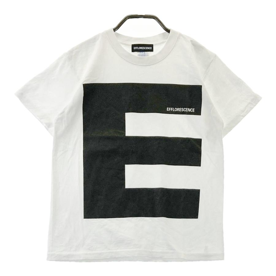 EFFLORESCENCE 半袖シャツ ホワイト Lサイズ EFFLORESCENCE エフロレッセンス 半袖Tシャツ Eプリント ホワイト系 XS