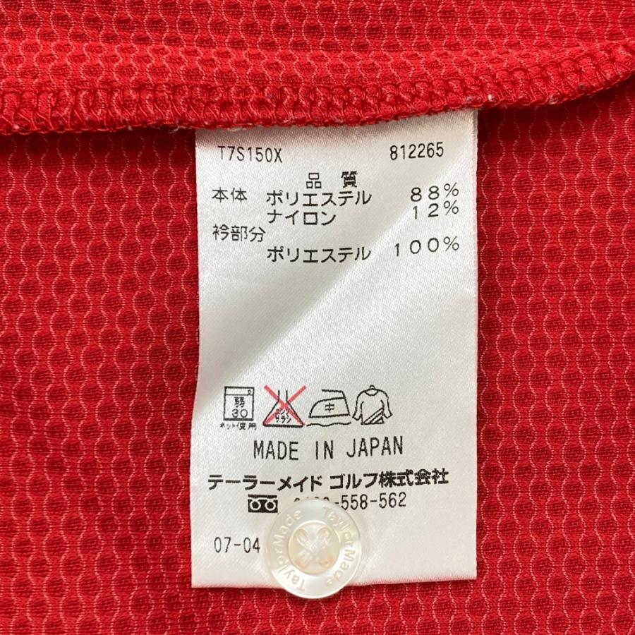 TAYLOR MADE テーラーメイド 半袖ポロシャツ レッド系 L ゴルフ