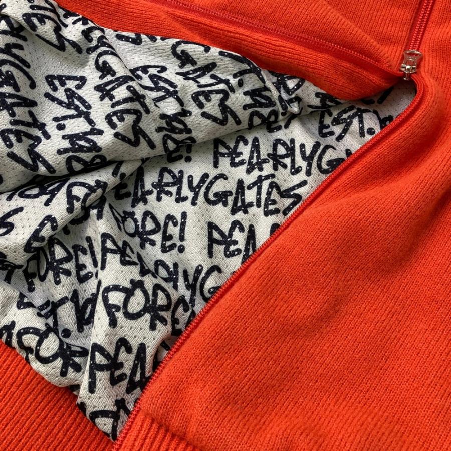 PEARLY GATES パーリーゲイツ ニット 長袖ジップジャケット オレンジ系