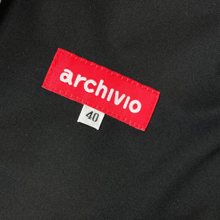 ARCHIVIO アルチビオ 中綿ベスト 総柄 ブラック系 40 ゴルフ