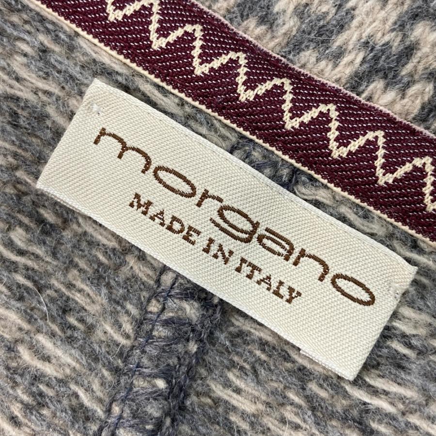 MORGANO モルガーノ テーラードジャケット ウール混 千鳥柄 グレー系 