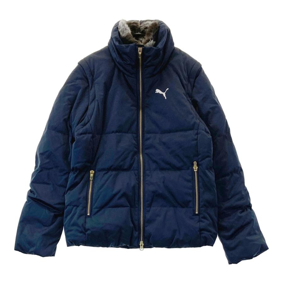 PUMA GOLF プーマゴルフ 2WAY ダウンジップジャケット ネイビー系 M