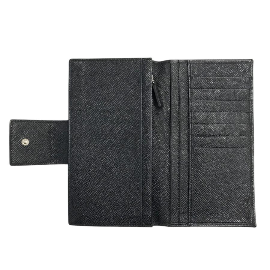 美品　BVLGARI ブラックレザー 長財布　ブルガリ ブルガリ・ブルガリ ブルガリ 財布 メンズ 長財布 正規品 二