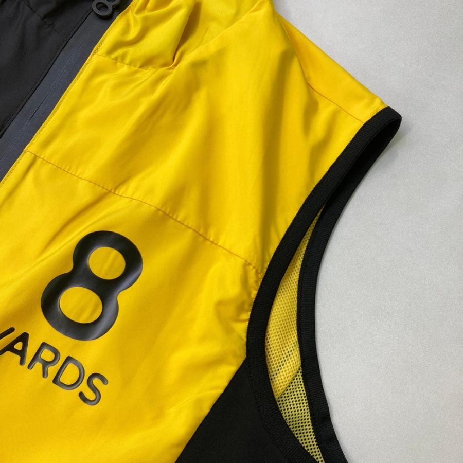 8YARDS ハイネック Mサイズ スポーツウェア 8YARDS ハチヤーズ 裏メッシュ ハイネック ジップベスト ブラック系 M