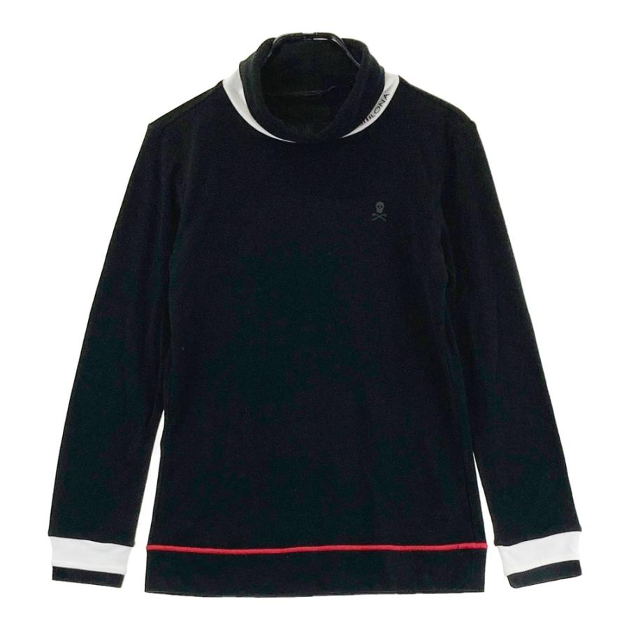サイズ：46 MARK&LONA マークアンドロナ  ハイネック長袖Tシャツ  ブラック系 [240101483998] ゴルフウェア メンズ ストスト MARK&LONA マークアンドロナ ハイネック長袖Tシャツ ブラック系