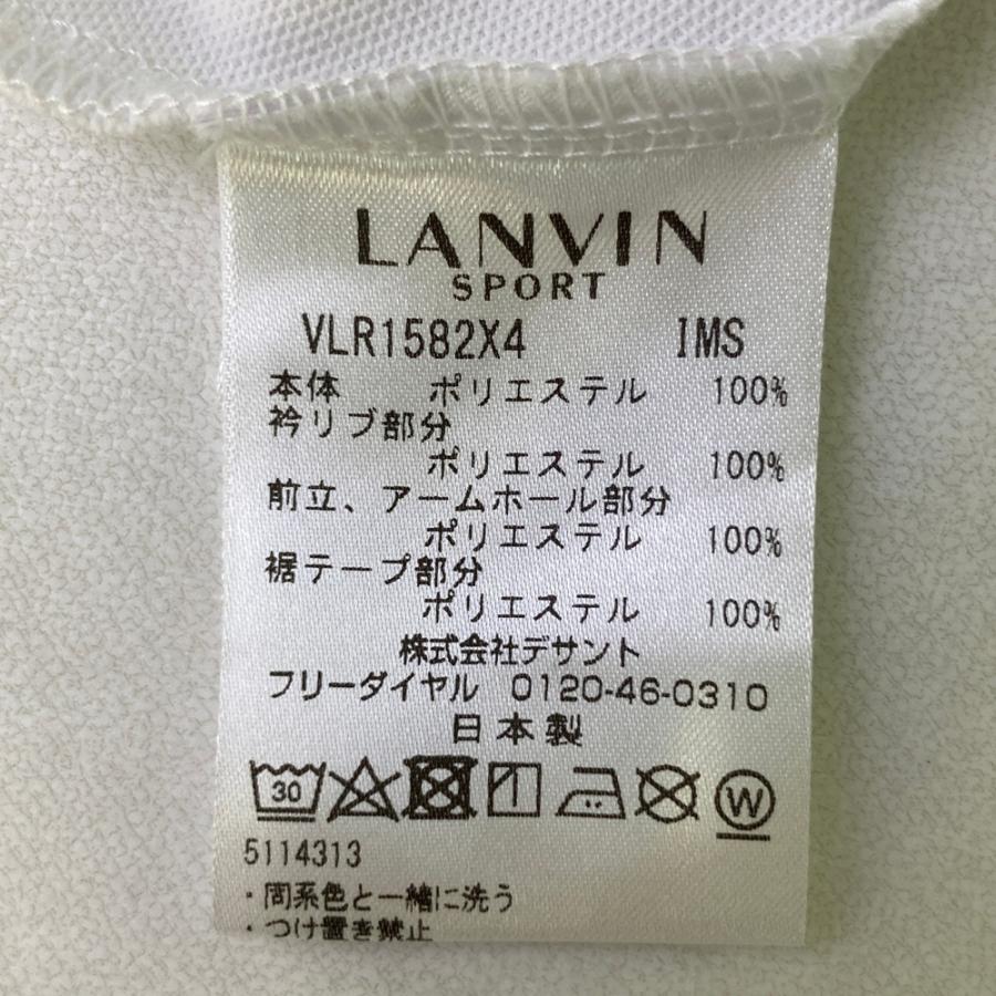 ランバン スポール ゴルフ ポロシャツ ノースリーブ 40 ホワイト 胸ロゴ ランバン スポール ゴルフ ポロシャツ ノースリーブ 40 ホワイト