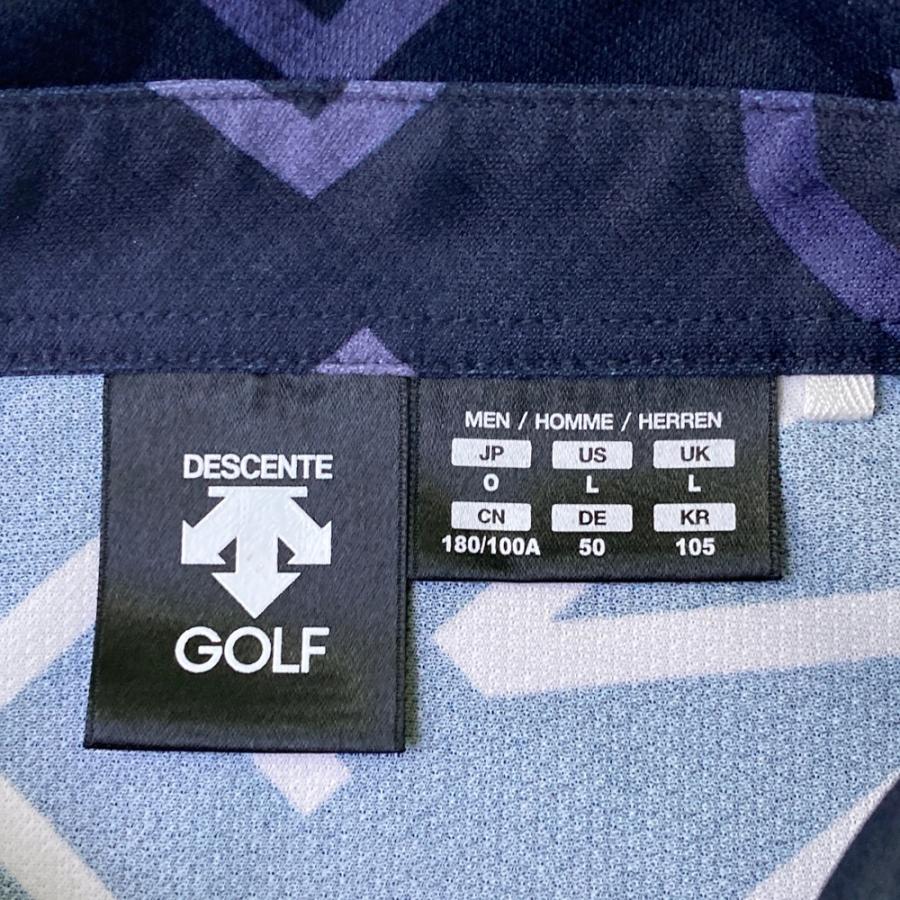 DESCENTE GOLF デサントゴルフ 半袖ポロシャツ グラデーション 総柄