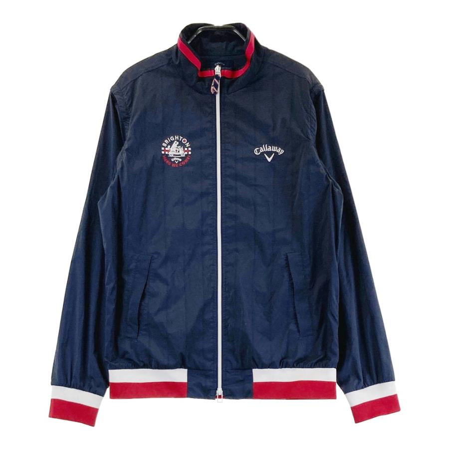CALLAWAY キャロウェイ 長袖ジャケット ストライプ柄 ネイビー系 M
