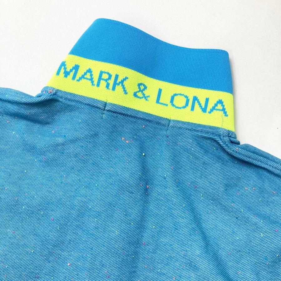 新品未使用　MARK&LONA レディース　ゴルフ　ポロシャツ MARK&LONA マークアンドロナ 半袖ポロシャツ ブルー系 S ゴルフウェア
