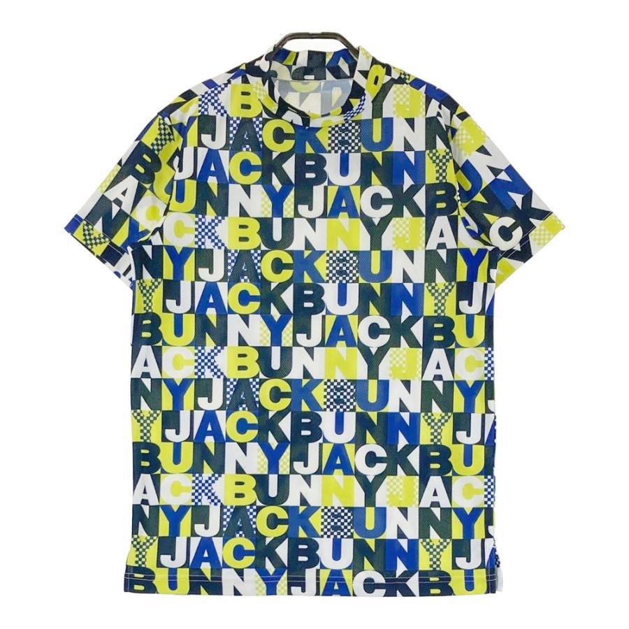 サイズ：1 JACK BUNNY ジャックバニー ;2023年 ハイネック 半袖Tシャツ  ブルー系 [240101491253] ゴルフウェア レディース ストスト サイズ：1 JACK BUNNY ジャックバニー ;2023年 ハイネック 半袖T