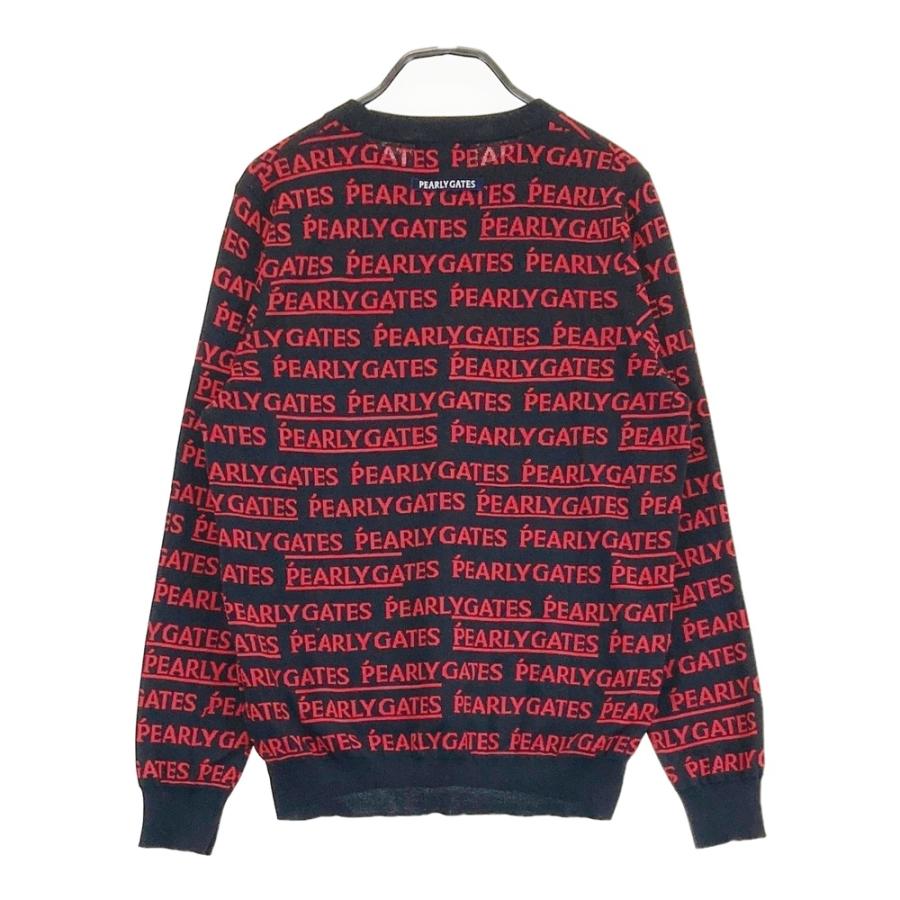 PEARLY GATES パーリーゲイツ ニット セーター 総柄 ネイビー系