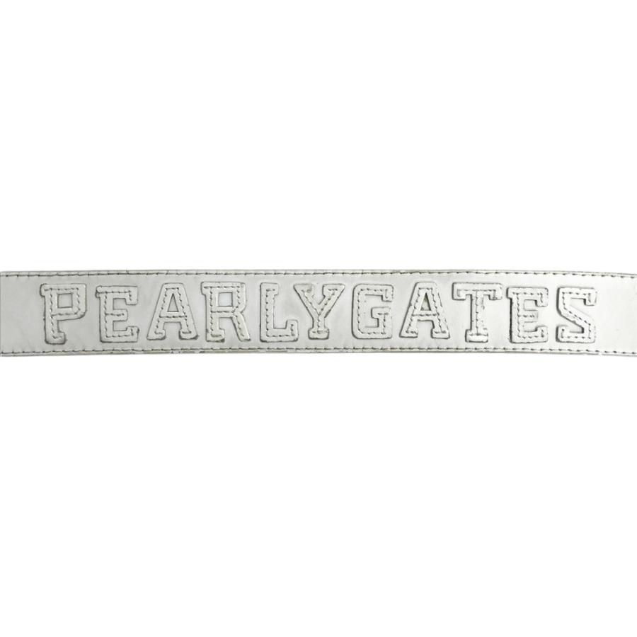 【PEARLY GATES/パーリーゲイツ】デボス加工 レザーベルト ホワイト PEARLY GATES パーリーゲイツ レザーベルト ホワイト系 ゴルフ