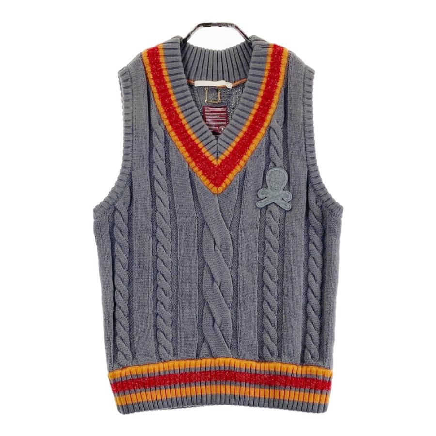 未使用 MARK&LONA マークアンドロナ ニット ベスト MARK&LONA マークアンドロナ ウール ニット ベスト グレー系 M ゴルフ