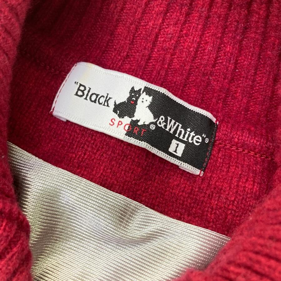 BLACK&WHITE ブラックアンドホワイト 蓄熱ニットセーター ボーダー柄 