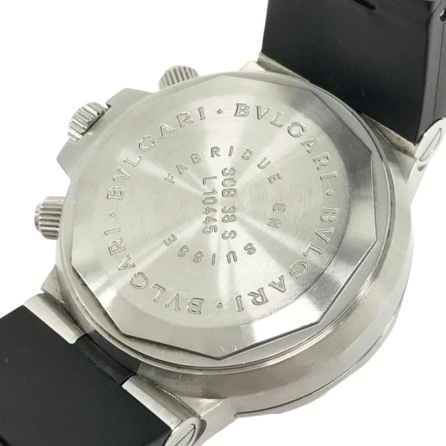 BVLGARI アナログ時計 シルバー× ブラック メンズ ブラックウォッチ | ブルガリ