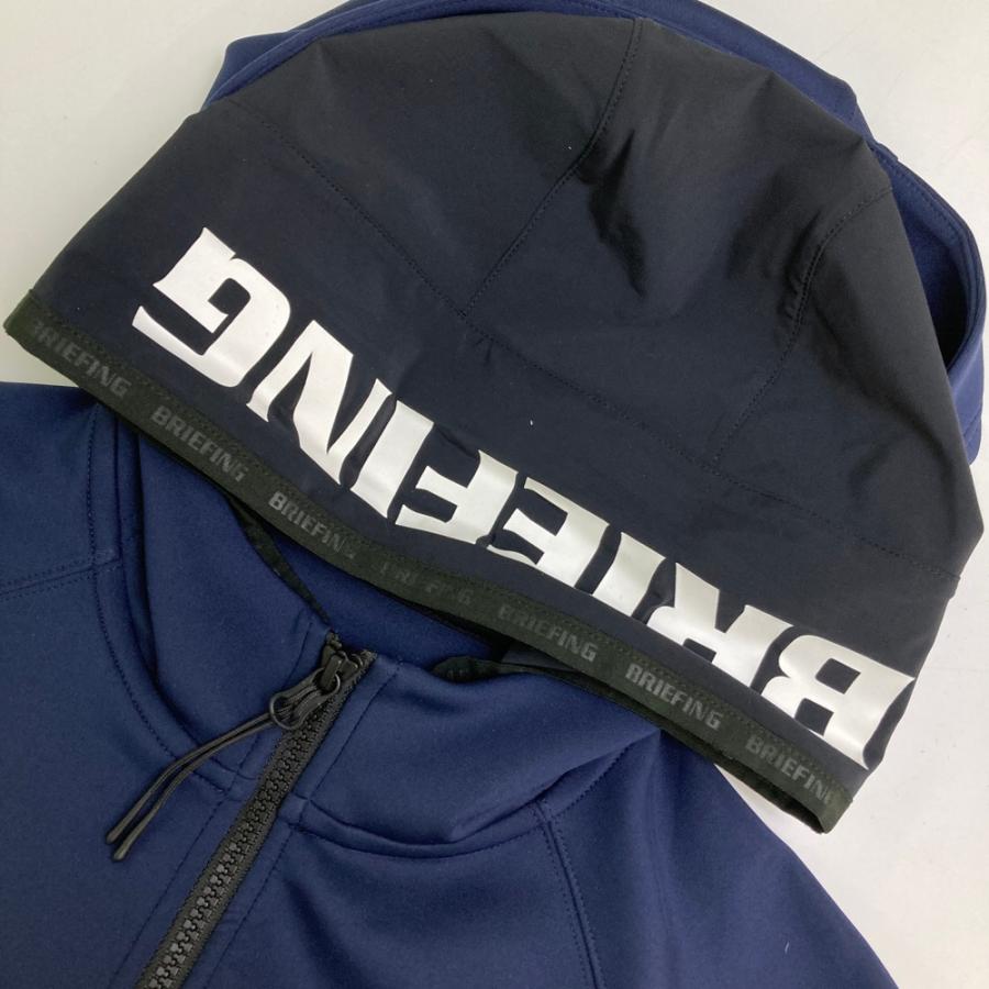 美品BRIEFING（ブリーフィング）メンズ パーカー　ネイビー　S BRIEFING - MEN'S WIND HOODIE / 4WAYストレッチタフタ