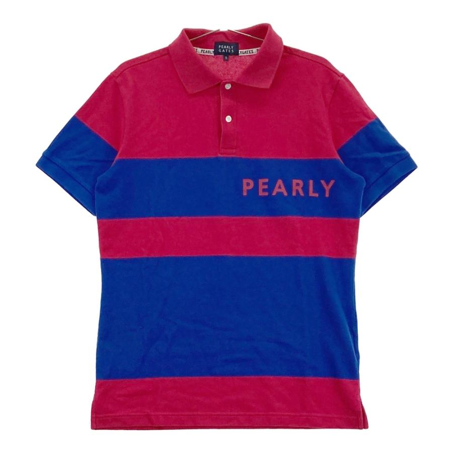 PEARLY GATES ポロシャツ サイズ1 未使用　ボーダー柄 パネルボーダープリント半袖ポロシャツ | PEARLY GATES