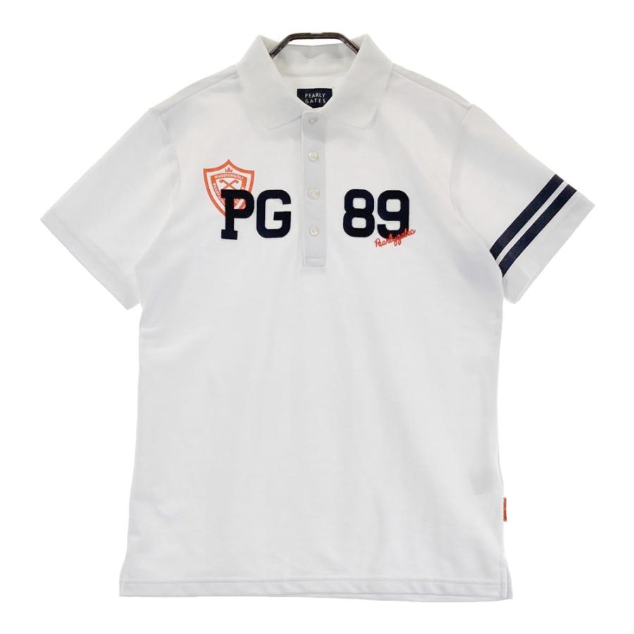 美品✨パーリーゲイツ 半袖ポロシャツ ワッペン 刺繍 ロゴ