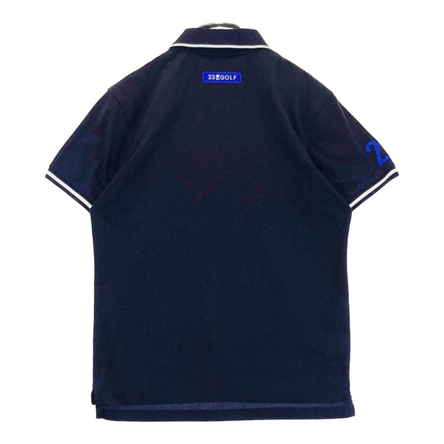 23区GOLF ニジュウサンクゴルフ 半袖ポロシャツ ネイビー系 M
