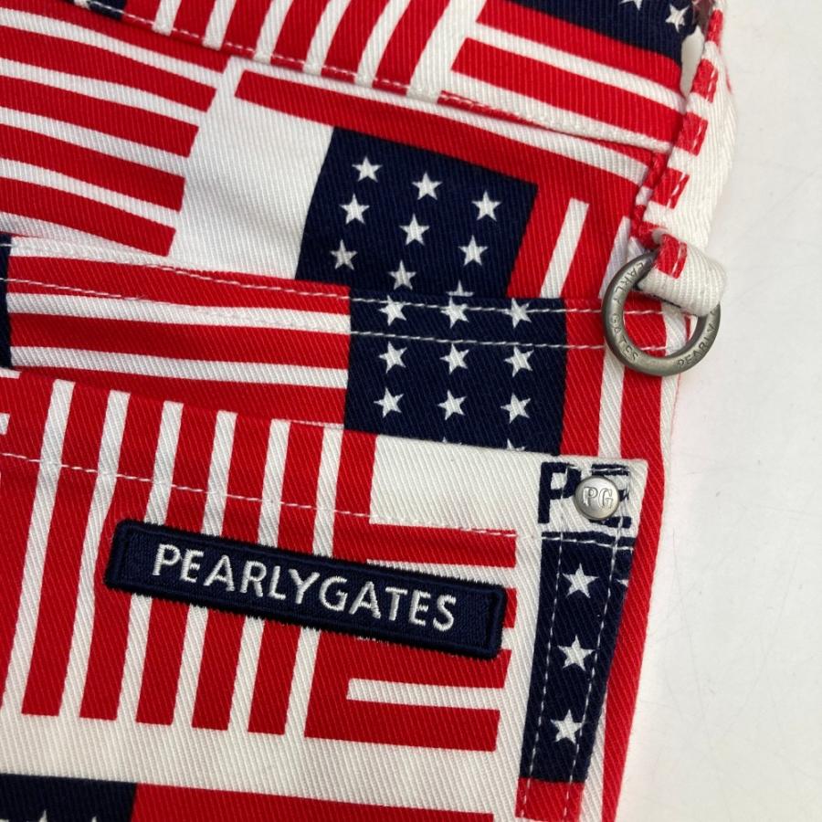 【新品】PEARLY GATES パーリーゲイツ 055-0231024 パンツ 星条旗 レッド系 0 ゴルフウェア レディースの画像
