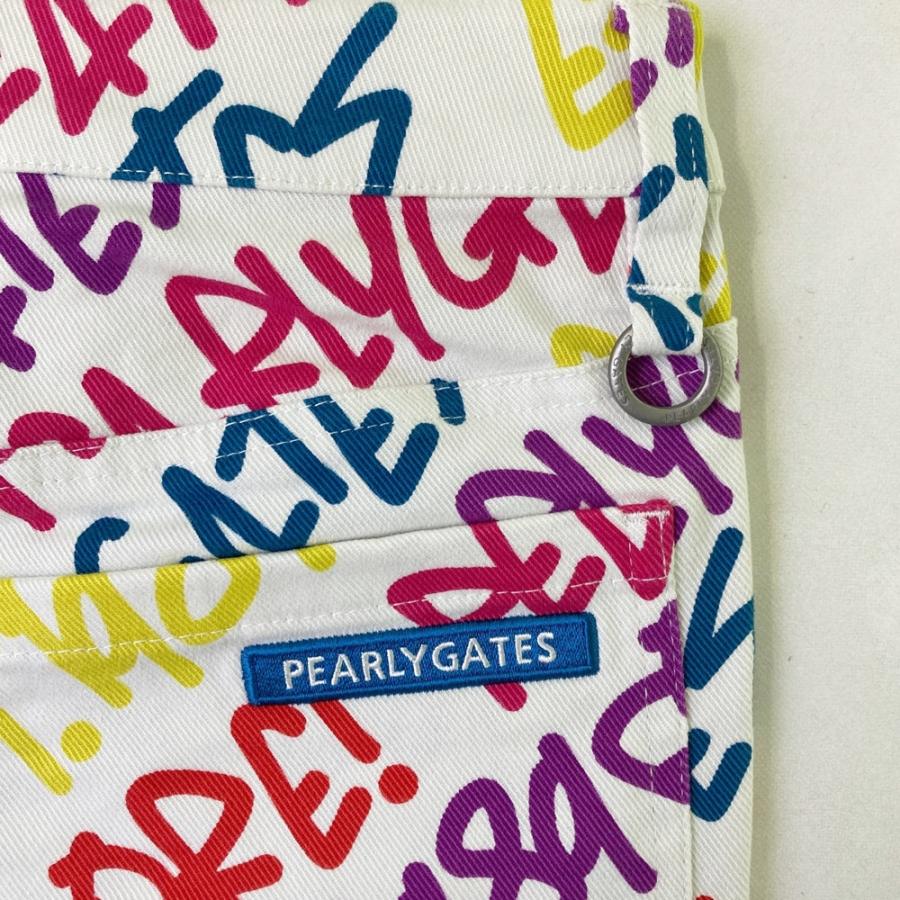 【新品】PEARLY GATES パーリーゲイツ 055-0231102 パンツ ロゴ ホワイト系 0 ゴルフウェア レディースの画像