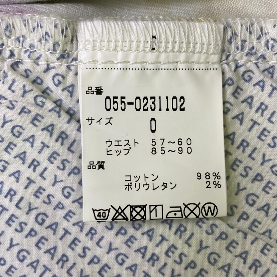 【新品】PEARLY GATES パーリーゲイツ 055-0231102 パンツ ロゴ ホワイト系 0 ゴルフウェア レディースの画像