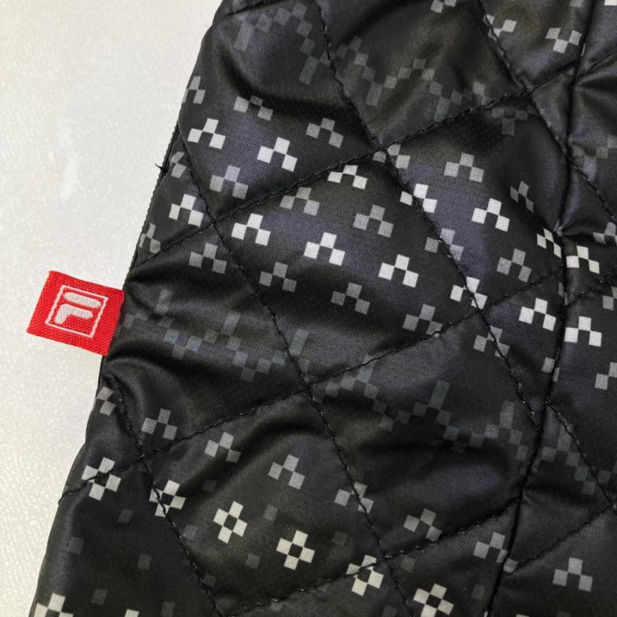 サイズ：F FILA GOLF フィラゴルフ DS4FL945 裏起毛ラップ 中綿スカート 総柄 ブラック系 [240101489688] ゴルフウェア レディース ストスト FILA GOLF 【新品】FILA フィラゴルフ DS4FL945 裏起毛ラップ 中綿