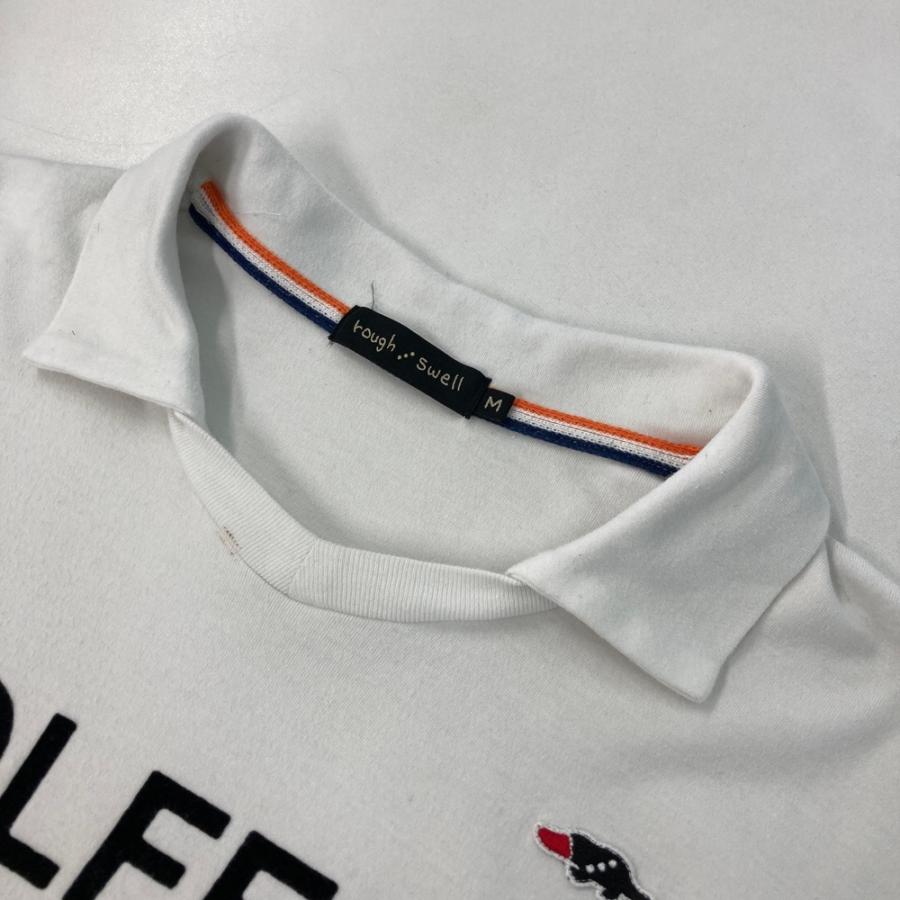 ROUGH&SWELL ラフアンドスウェル 襟付きシャツ tシャツ ホワイト Ｓ ROUGH&SWELL ラフアンドスウェル 襟付きシャツ tシャツ ホワイト