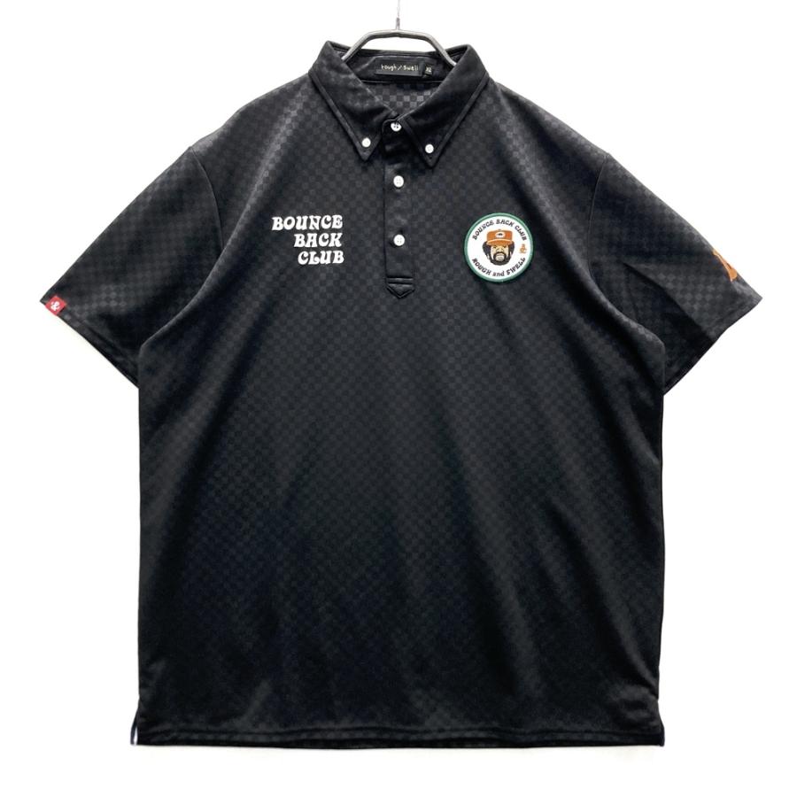 ラフアンドスウェル ポロシャツ ゴルフ ウエア 半袖 M ROUGH&SWELL ラフアンドスウェル 半袖ポロシャツ ボタンダウン