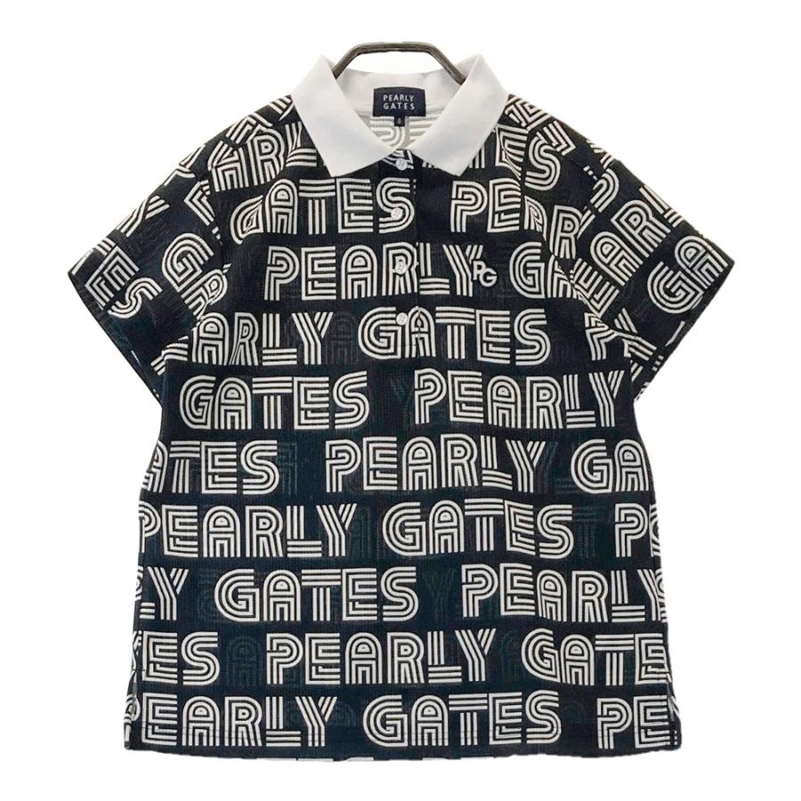 新品未使用【パーリーゲイツ】2022年ロゴネーム総柄 半袖ゴルフポロシャツM PEARLY GATES パーリーゲイツ 2022年 半袖ポロシャツ ロゴ総柄