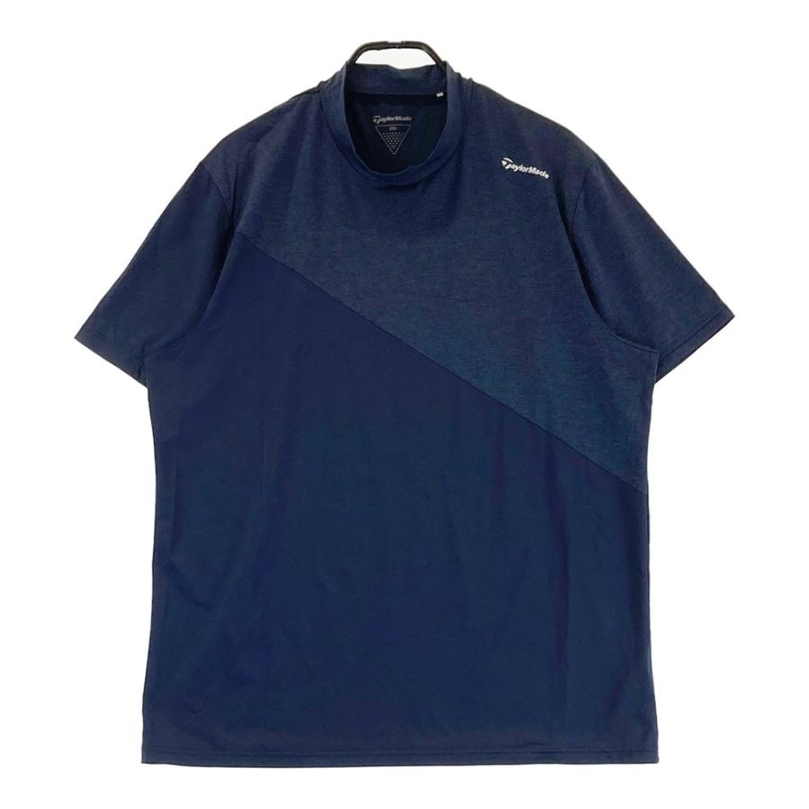 TAYLOR MADE テーラーメイド モックネック半袖Tシャツ ネイビー系 2XO