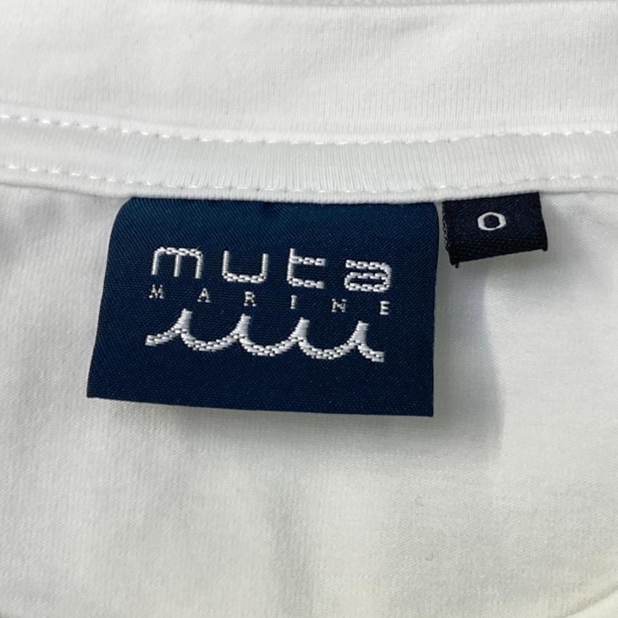サイズ：0 MUTA MARINE ムータマリン  半袖Tシャツ プリント  ホワイト系 [240101490948] ゴルフウェア レディース ストスト MUTA MARINE ムータマリン 半袖Tシャツ プリント ホワイト系 0