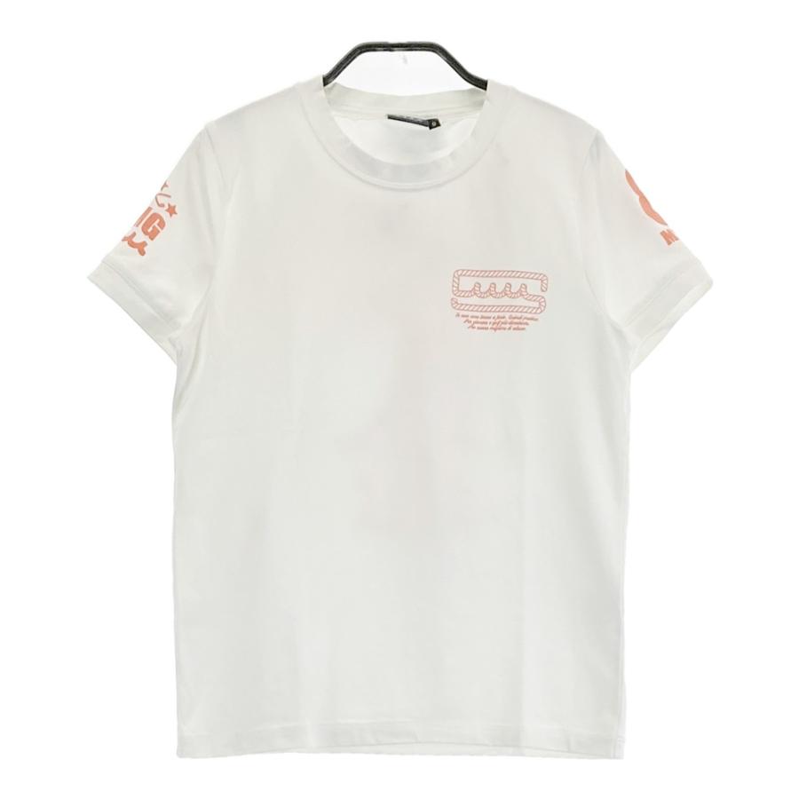 サイズ：0 MUTA MARINE ムータマリン  半袖Tシャツ プリント  ホワイト系 [240101490949] ゴルフウェア レディース ストスト MUTA MARINE ムータマリン 半袖Tシャツ プリント ホワイト系 0