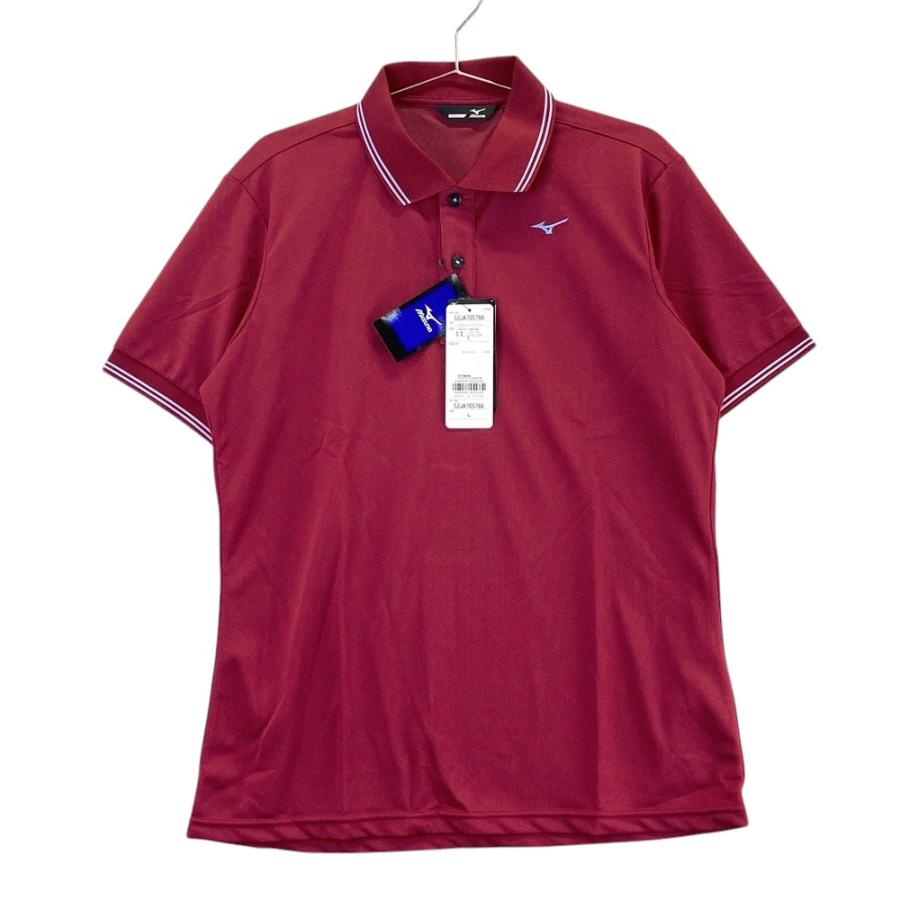 新品】MIZUNO GOLF ミズノゴルフ 半袖ポロシャツ レッド系 L ゴルフ 